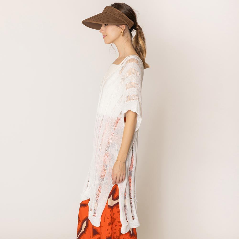 White Crochet Poncho - Jewelry Store by Erik Rayo