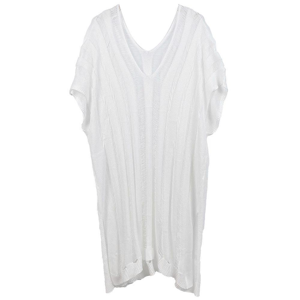 White Crochet Poncho - Jewelry Store by Erik Rayo