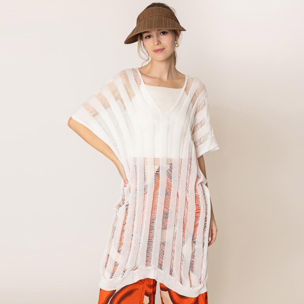 White Crochet Poncho - Jewelry Store by Erik Rayo