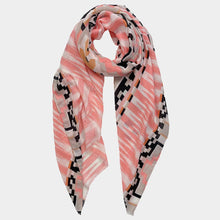 Load image into Gallery viewer, Peach Aztec Print Scarf
