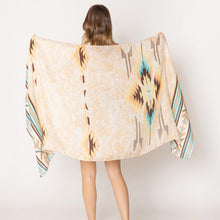 Load image into Gallery viewer, Beige Aztec Print Scarf
