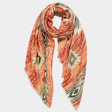 Load image into Gallery viewer, Red Aztec Print Scarf
