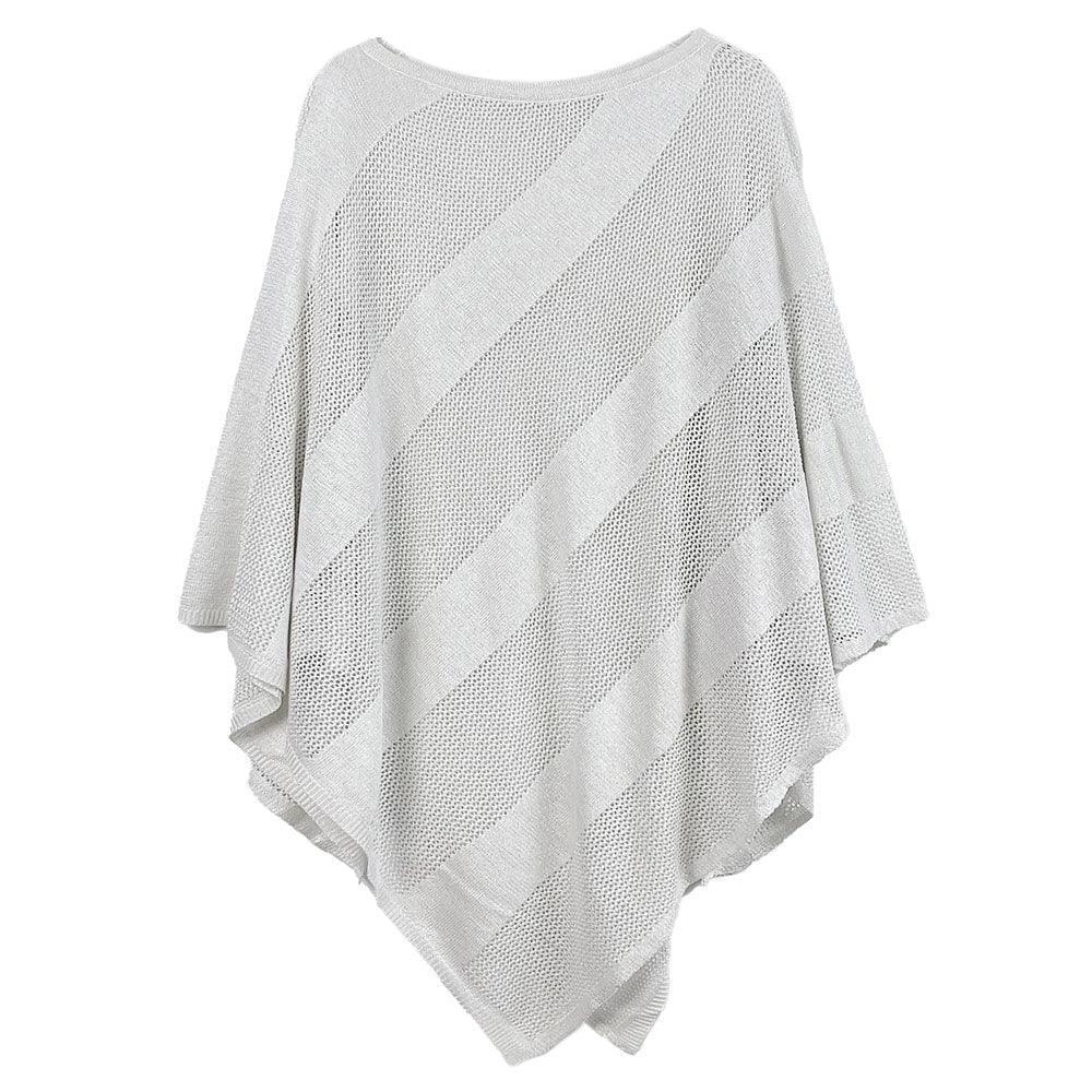 Ivory Lurex Mesh Poncho - Jewelry Store by Erik Rayo