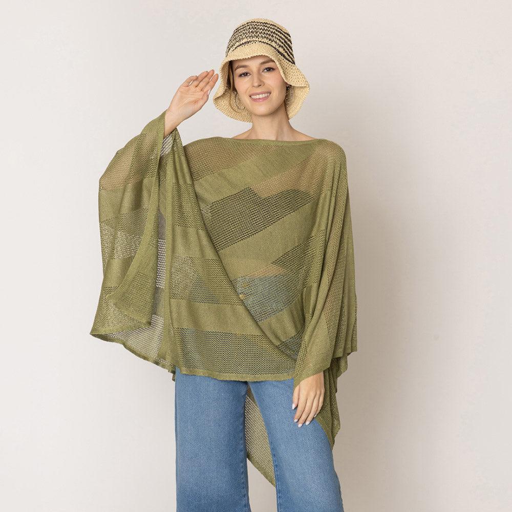 Green Lurex Mesh Poncho - Jewelry Store by Erik Rayo