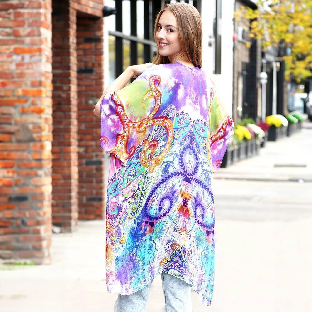 Paisley Print Kimono Poncho - Jewelry Store by Erik Rayo