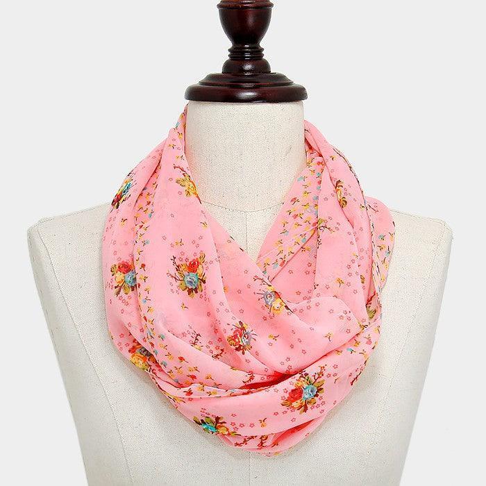 Pink Floral star print scarf - Jewelry Store by Erik Rayo