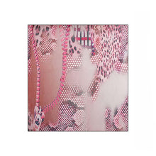 Load image into Gallery viewer, Pink Leopard Snake and Zipper Abstract Pattern Print Scarf
