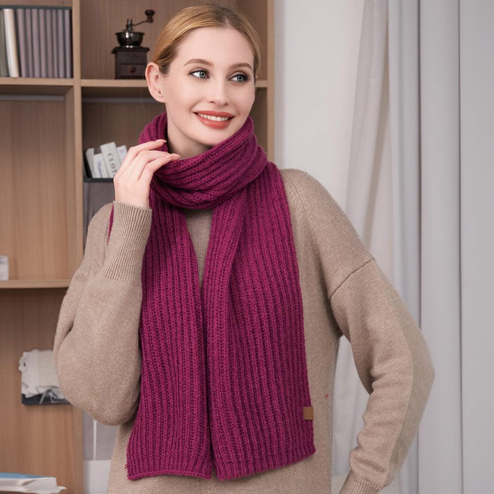 Pink Solid Knit Oblong Scarf - Jewelry Store by Erik Rayo