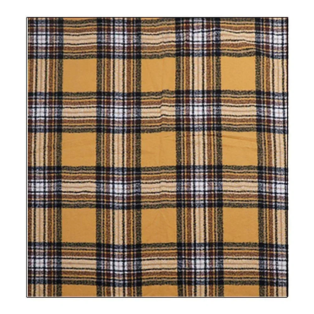 Mustard Plaid Check Blanket Scarf - Jewelry Store by Erik Rayo