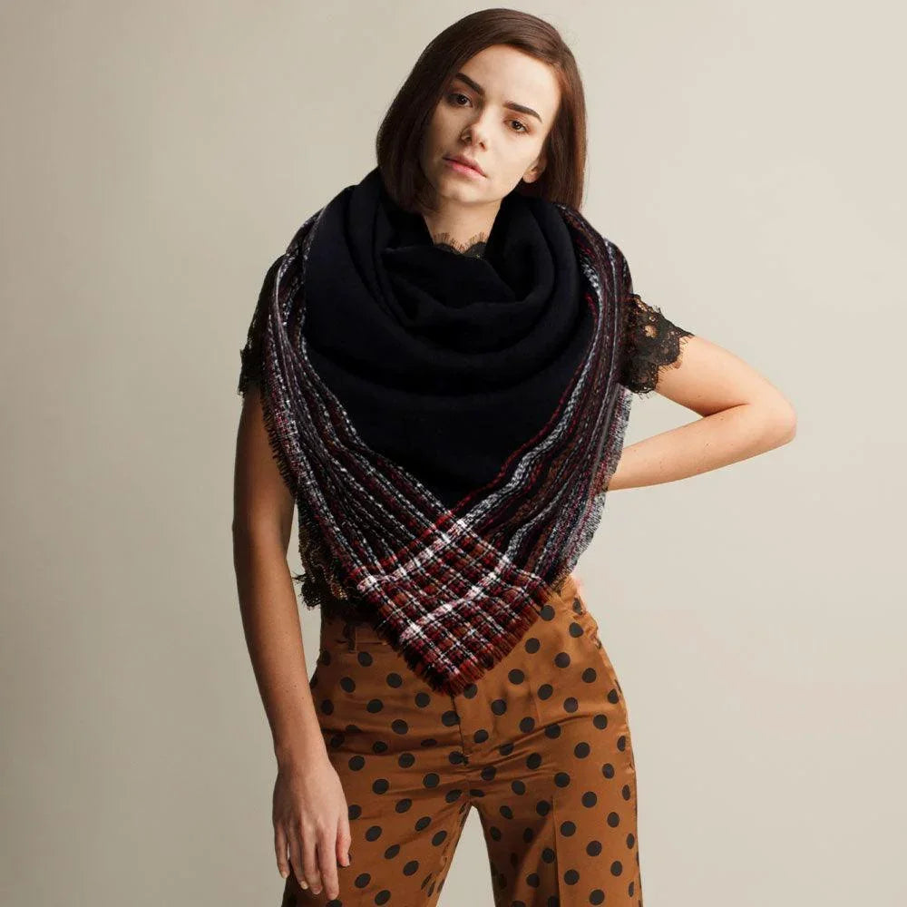 Black Liner Blanket Scarf - Jewelry Store by Erik Rayo