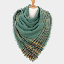 Load image into Gallery viewer, Green Liner Blanket Scarf
