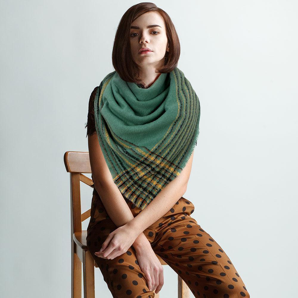 Green Liner Blanket Scarf - Jewelry Store by Erik Rayo