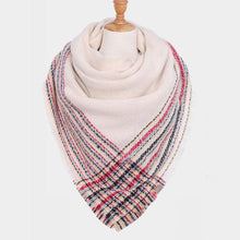 Load image into Gallery viewer, Ivory Liner Blanket Scarf
