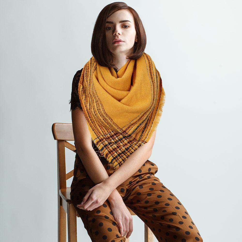 Mustard Liner Blanket Scarf - Jewelry Store by Erik Rayo