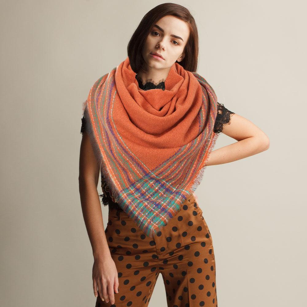 Orange Liner Blanket Scarf - Jewelry Store by Erik Rayo