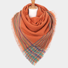 Load image into Gallery viewer, Orange Liner Blanket Scarf
