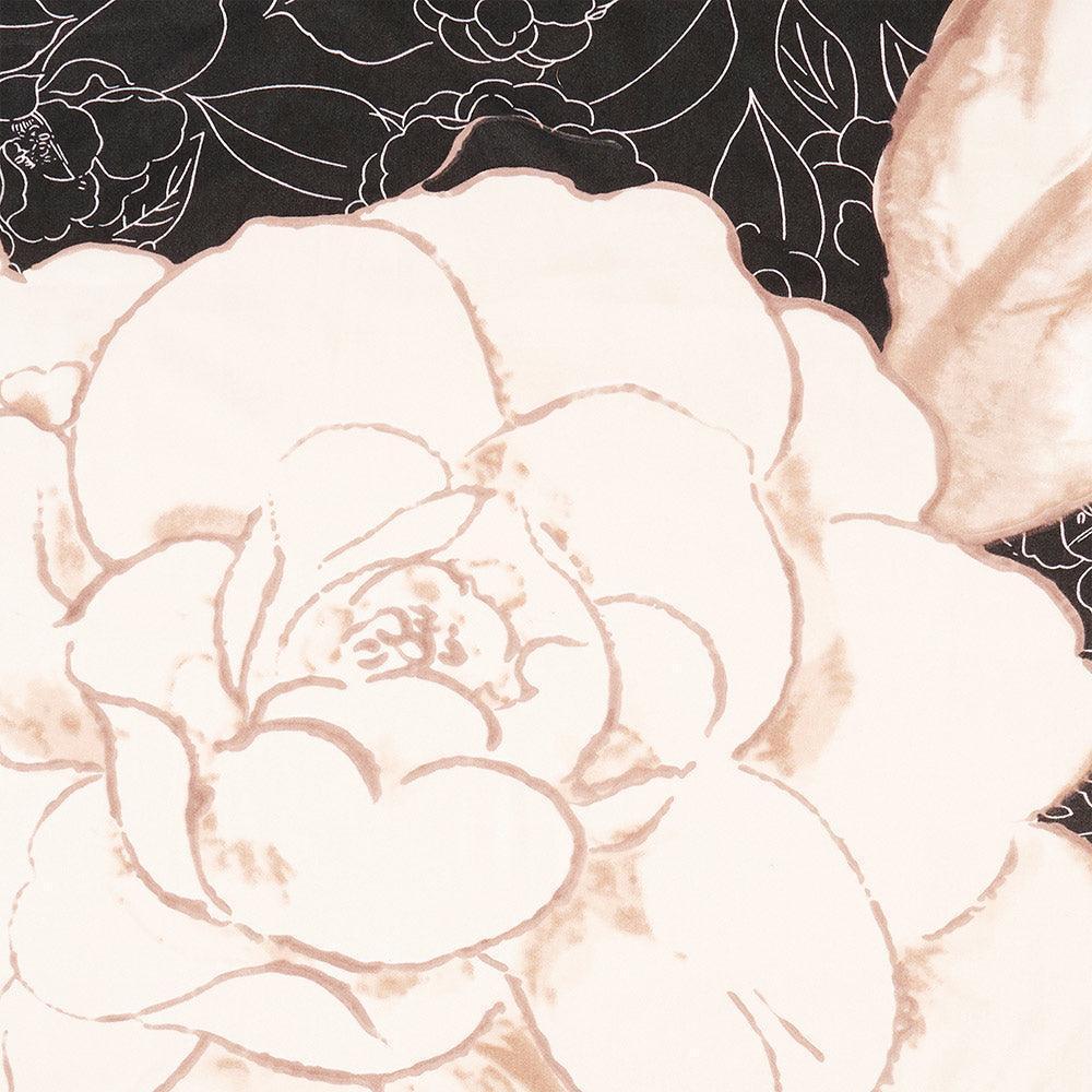 Black Flower Printed Scarf - Jewelry Store by Erik Rayo