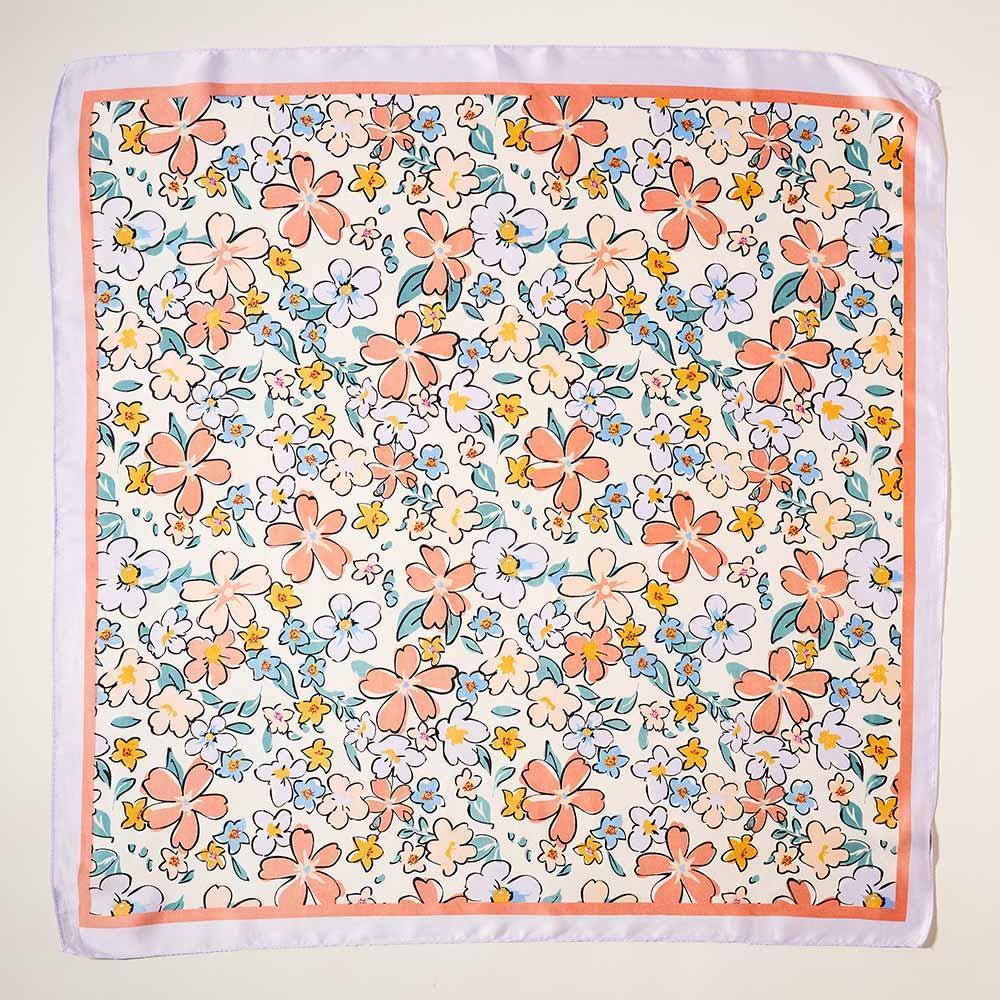 Lavender Flower Pattern Scarf - Jewelry Store by Erik Rayo