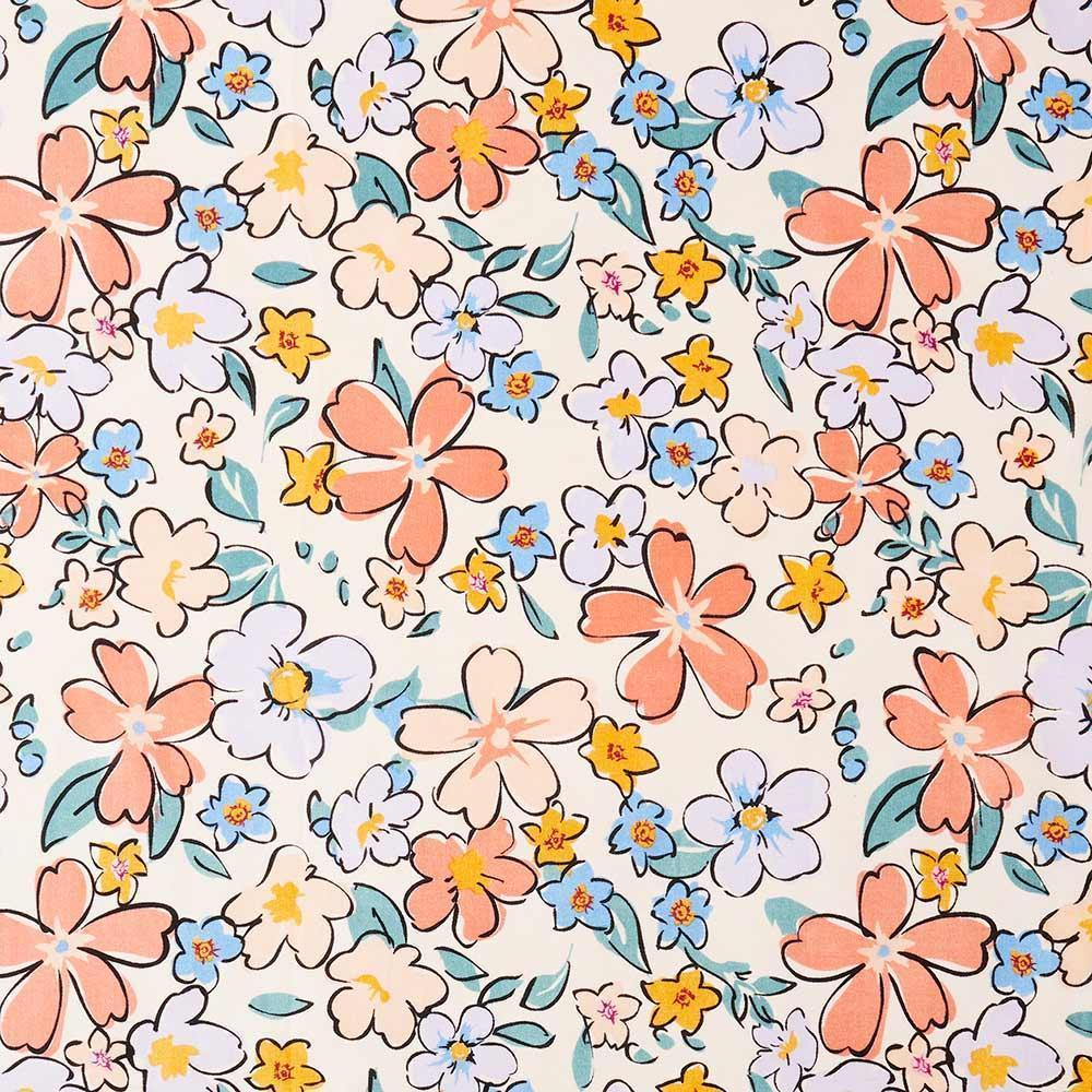 Lavender Flower Pattern Scarf - Jewelry Store by Erik Rayo