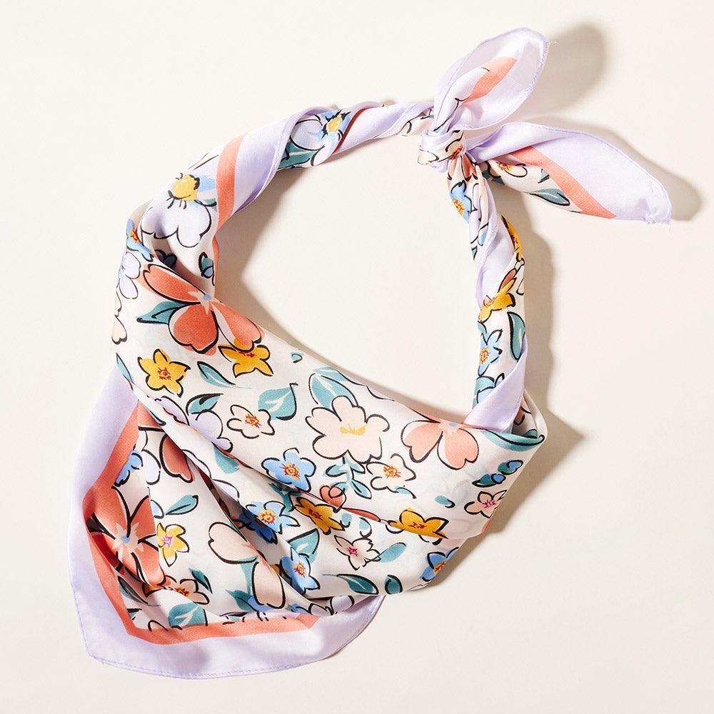 Lavender Flower Pattern Scarf - Jewelry Store by Erik Rayo