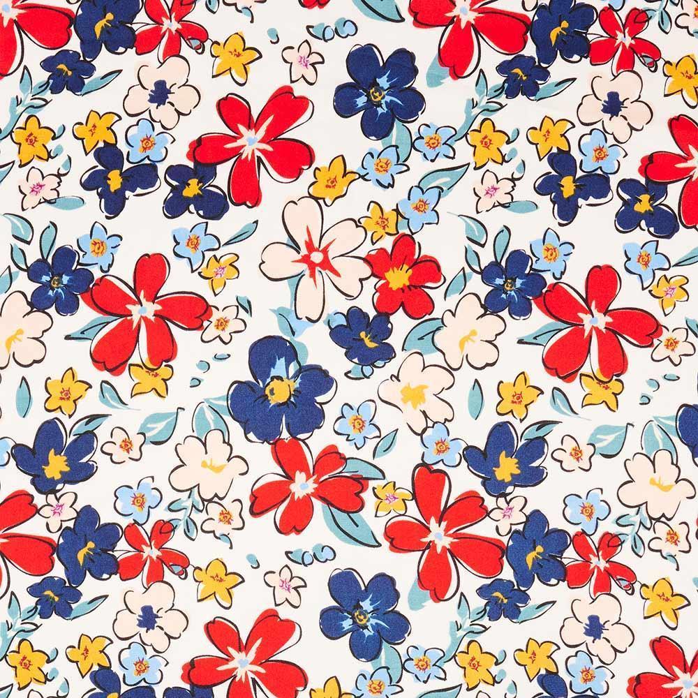 Navy Flower Pattern Scarf - Jewelry Store by Erik Rayo