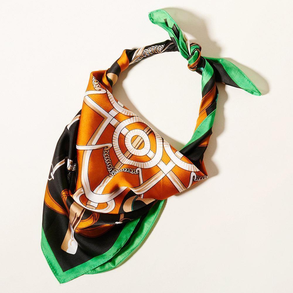 Green Abstract Pattern Scarf - Jewelry Store by Erik Rayo