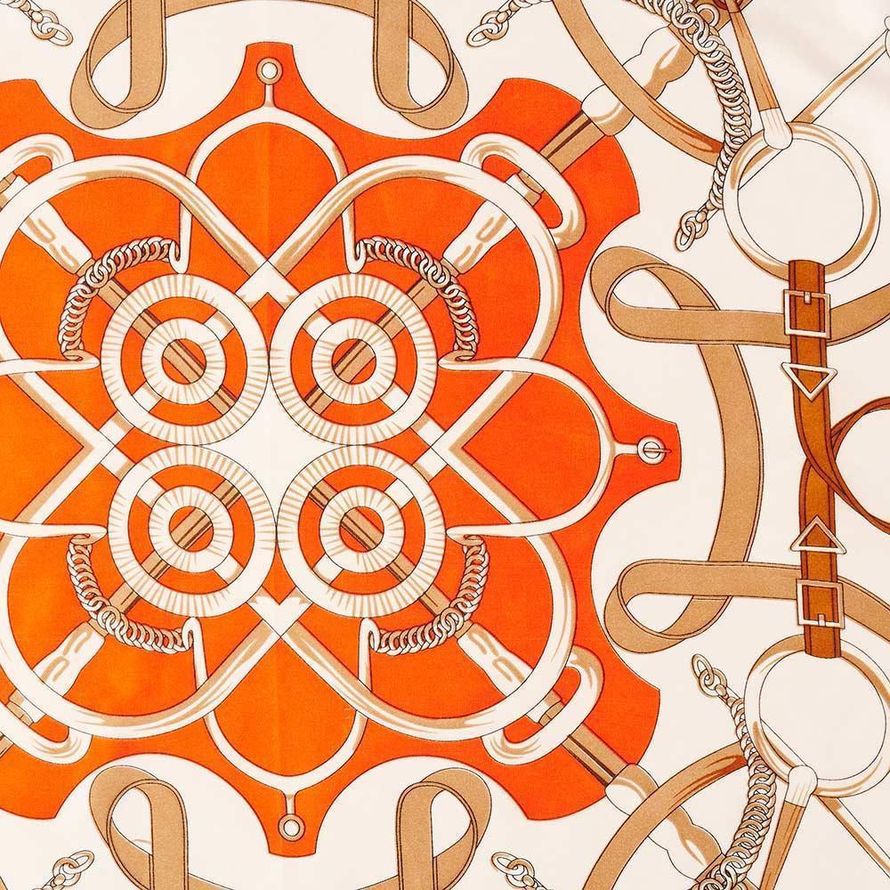 Orange Abstract Pattern Scarf - Jewelry Store by Erik Rayo