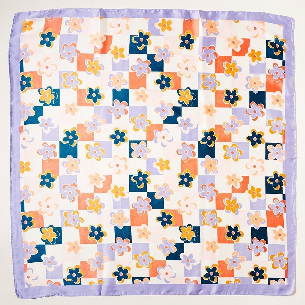 Lavender Flower Pattern Scarf - Jewelry Store by Erik Rayo