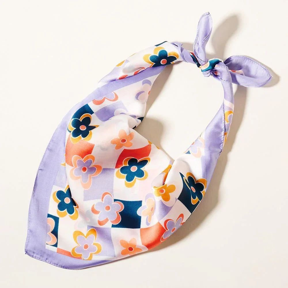 Lavender Flower Pattern Scarf - Jewelry Store by Erik Rayo