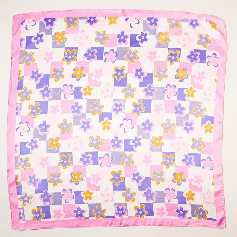 Pink Flower Pattern Scarf - Jewelry Store by Erik Rayo