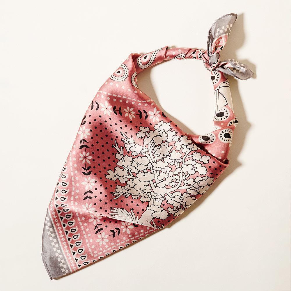 Pink Horse Rider Coach Square Paisley Pattern Scarf - Jewelry Store by Erik Rayo