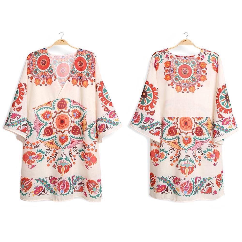 Abstract Printed Cover Up Dress - Jewelry Store by Erik Rayo