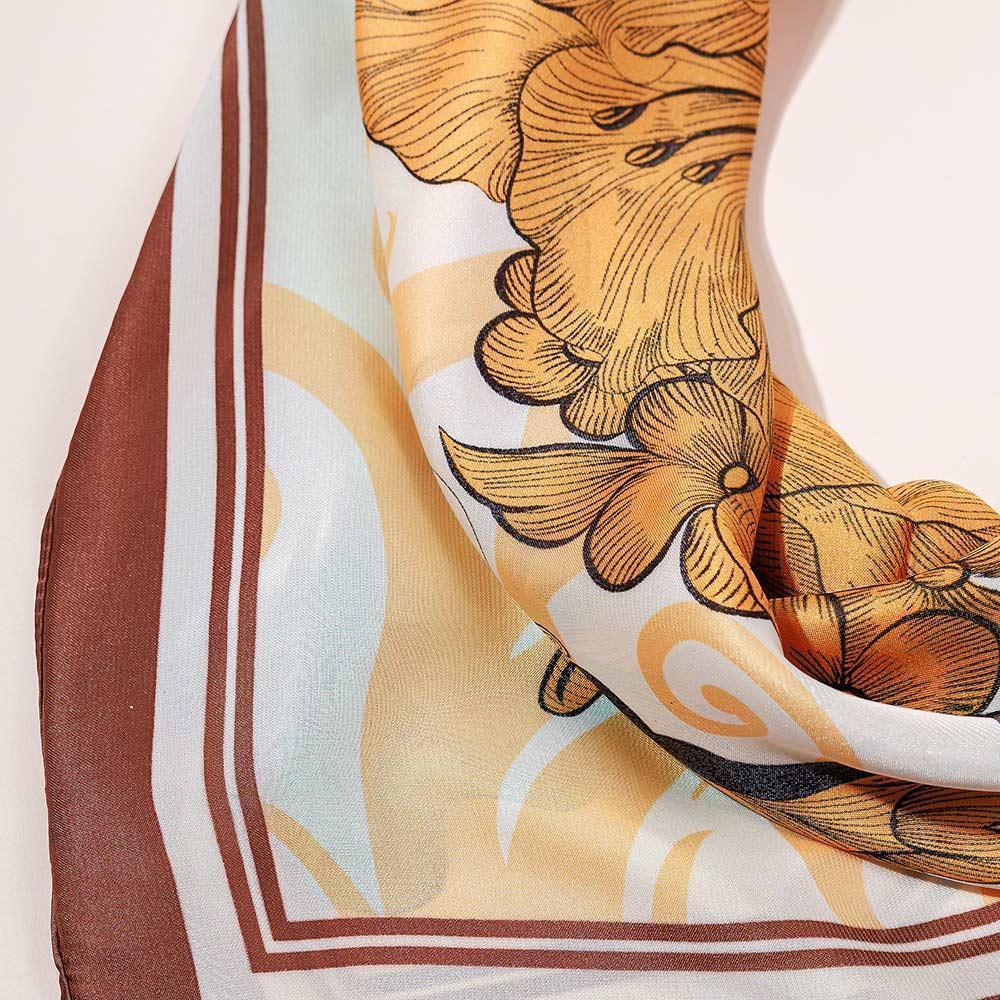 Mustard Flower Printed Scarf - Jewelry Store by Erik Rayo