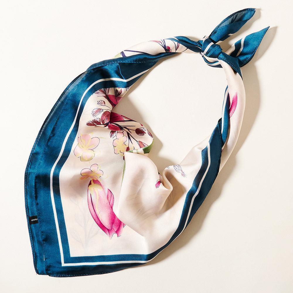Fuchsia Botanical Flower Butterfly Printed Scarf - Jewelry Store by Erik Rayo