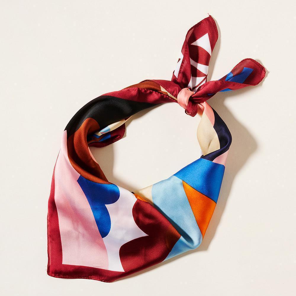 Pink Abstract Flower Printed Scarf - Jewelry Store by Erik Rayo