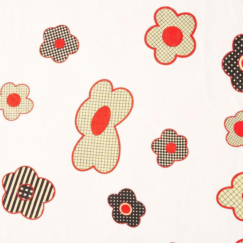 Black Flower Pattern Printed Scarf - Jewelry Store by Erik Rayo