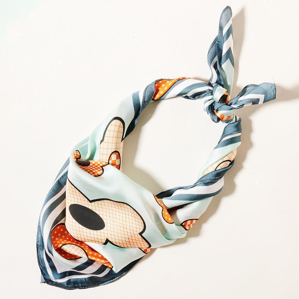 Mint Flower Pattern Printed Scarf - Jewelry Store by Erik Rayo