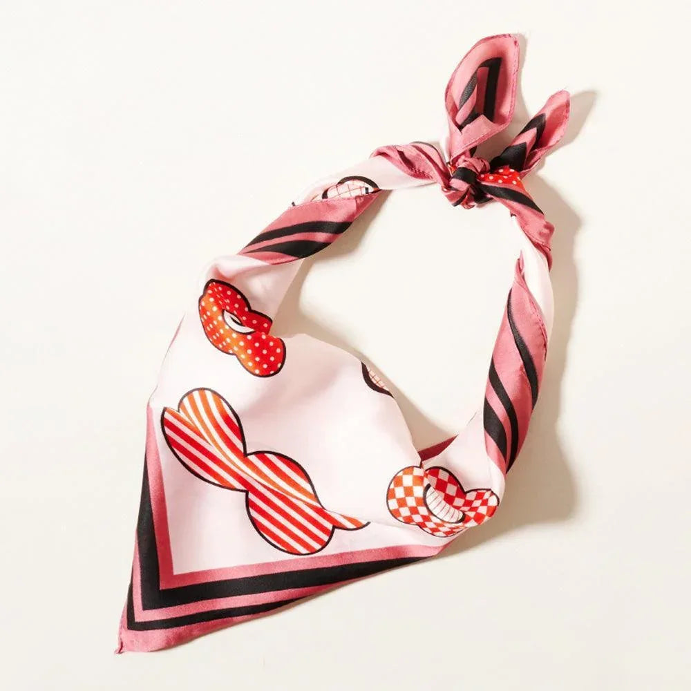 Pink Flower Pattern Printed Scarf - Jewelry Store by Erik Rayo