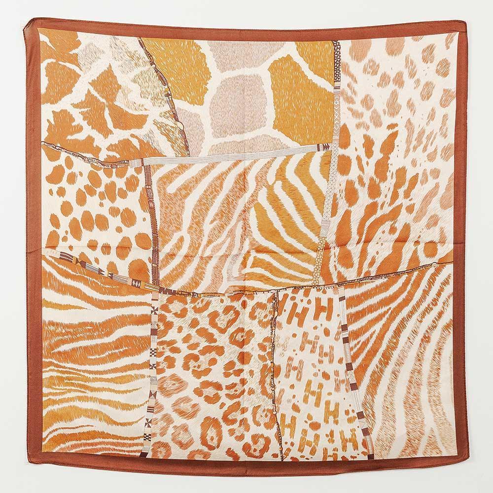 Brown Multi Animal Pattern Print Scarf - Jewelry Store by Erik Rayo