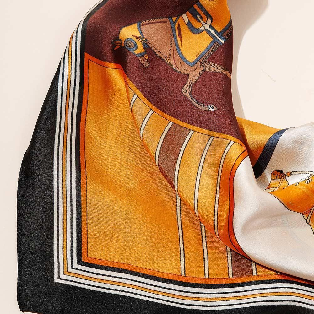 Orange Horse Print Scarf - Jewelry Store by Erik Rayo