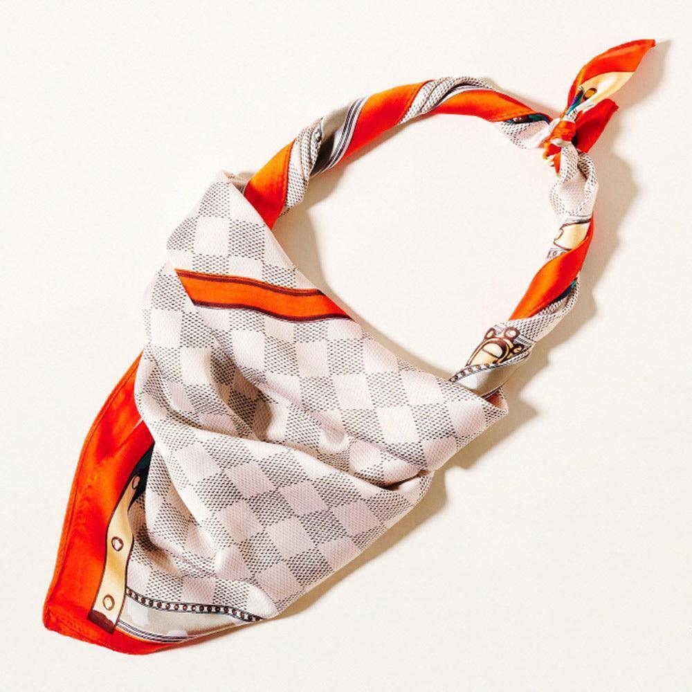 Orange Luxury Pattern Printed Scarf - Jewelry Store by Erik Rayo