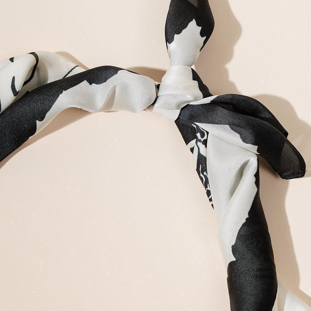 Black Flower Print Scarf - Jewelry Store by Erik Rayo