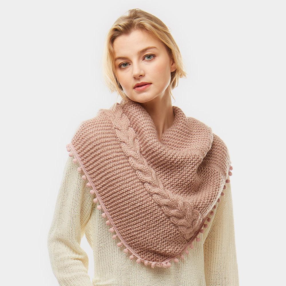 Pink Pom Pom Tube Scarf - Jewelry Store by Erik Rayo