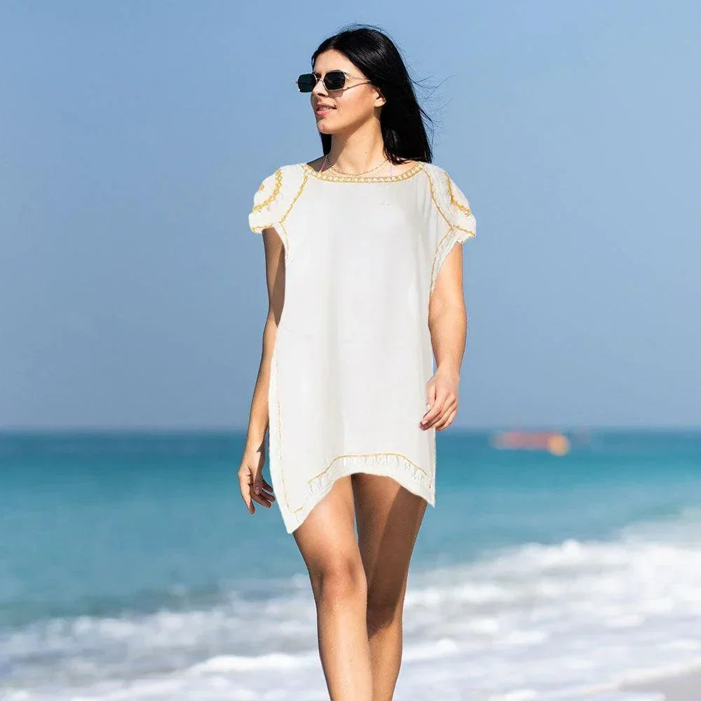 White Crochet Detailed Cover Up - Jewelry Store by Erik Rayo