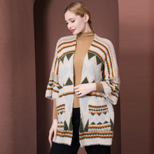 Load image into Gallery viewer, Green Boho Patterned Poncho
