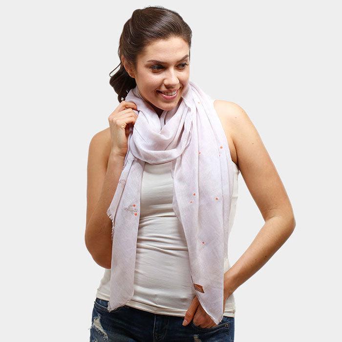 Beige Glitter Cactus Oblong Scarf - Jewelry Store by Erik Rayo