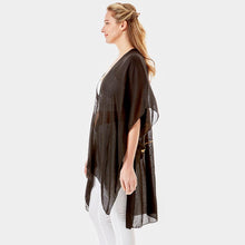 Load image into Gallery viewer, Black &#39;Bride&#39; Solid Lettering Cover Up Poncho
