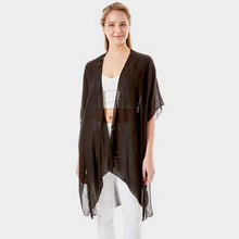 Load image into Gallery viewer, Black &#39;Maid of Honor&#39; Solid Lettering Cover Up Poncho
