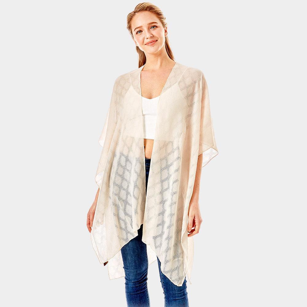 Beige 'I Washed Up Like This' Solid Lettering Cover Up Poncho - Jewelry Store by Erik Rayo