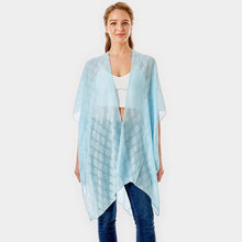 Load image into Gallery viewer, Blue &#39;I Washed Up Like This&#39; Solid Lettering Cover Up Poncho
